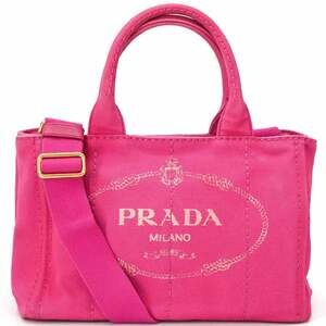PRADA Pink Canvas Shoulder Bag